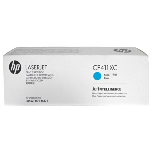 HP CF411XC High Yield Original LaserJet Toner Cartridge Cyan