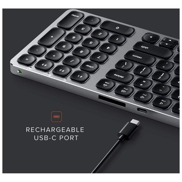 Satechi ST-ACBKM Compact Backlit Bluetooth Keyboard Space Gray