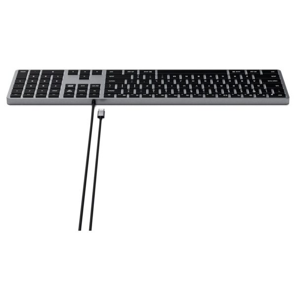 Satechi ST-UCSW3M Ultra Slim Backlit W3 - USB-C Wired Keyboard Space Gray