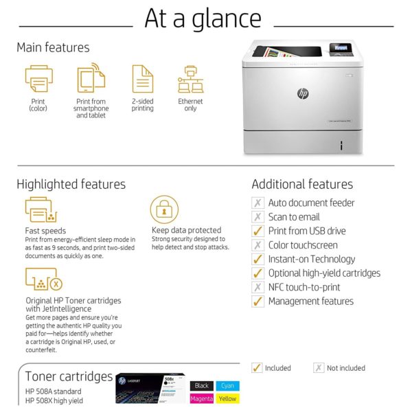 HP B5L25A Color LaserJet Enterprise M553dn Printer