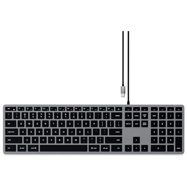 Satechi ST-UCSW3M Ultra Slim Backlit W3 - USB-C Wired Keyboard Space Gray