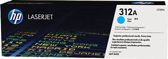 HP CF381A 312A Original Laserjet Toner Cartridge Cyan