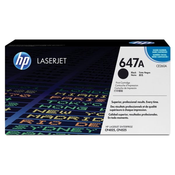 HP 647A CE260A Black Laserjet Toner Cartridge