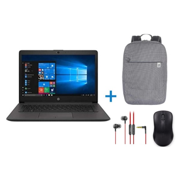 HP 255V7ES 240G7 Core i3 4GB 1TB Windows 10 Pro + Tucano BKLOOP15-BK + Rapoo 1620 Wireless Mouse + Rapoo EP28 Earphone Bundle