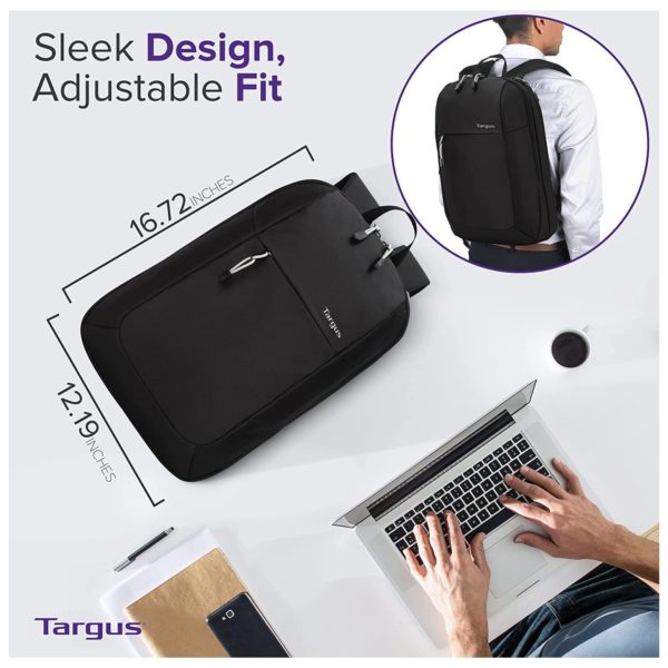 Targus TSB966GL/1620WM 15.6" Intellect Essentials Backpack + Rapoo 1620 Wireless Optical Mouse