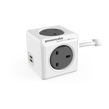 Allocacoc PowerCube Extended USB Grey 7400/UKEUPC