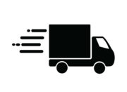 Fast shipping delivery truck.  Vector illustration for apps and websites