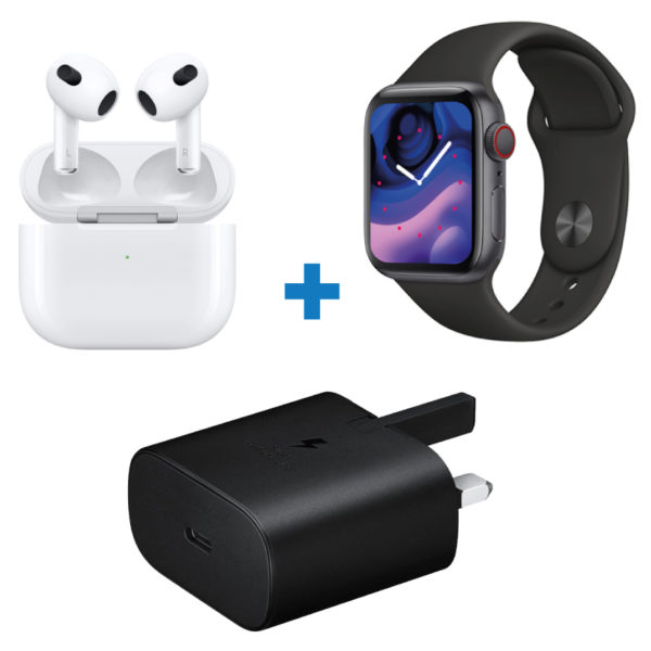 Finchery Wireless Stereo Airpods + KXD SmartWatch T900+ Plus Black + Samsung Adaptor 25W