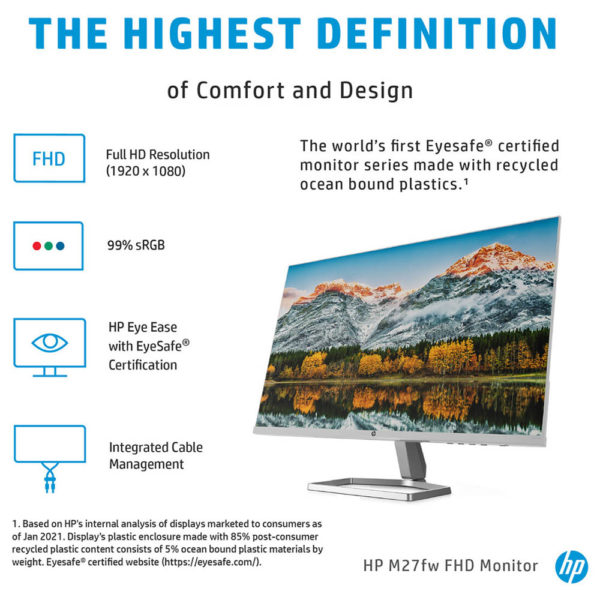 HP M27FW FHD Monitor 27inch - 2H1A4AS#ABV