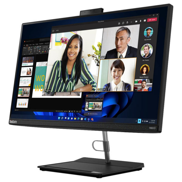 Lenovo ThinkCentre neo 30a 22 All-in-One (2022) Desktop - 12th Gen / Intel Core i5-12450H / 21.5inch FHD / 512GB SSD / 16GB RAM / Shared Intel UHD Graphics / FreeDOS / English & Arabic Keyboard / Raven Black / 3 Years Warranty - [12B3006WGR]