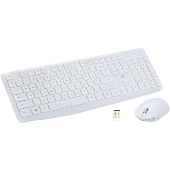 HP CS10 Wireless Keyboard and Mouse Combo White