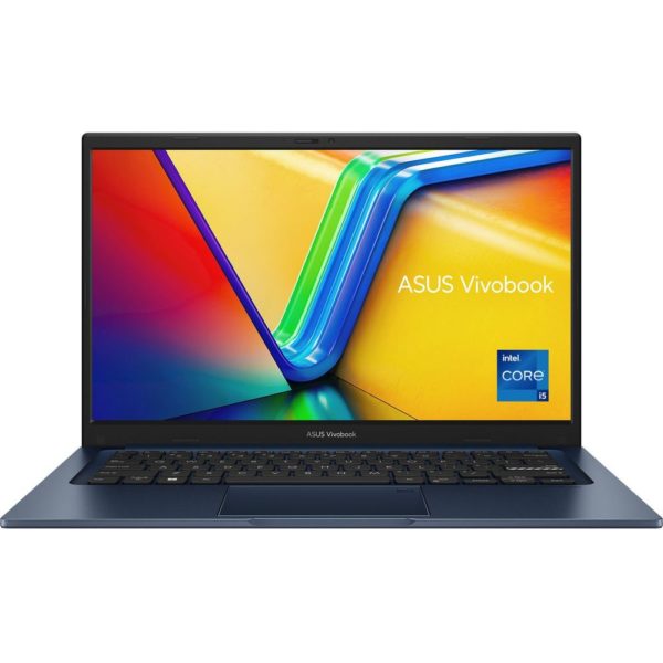 Asus Vivobook 14 (2022) Laptop - 12th Gen / Intel Core i5-1235U / 14inch FHD / 512GB SSD / 8GB RAM / Shared Intel Iris Xe Graphics / Windows 11 Home / English & Arabic Keyboard / Quiet Blue / Middle East Version - [X1404ZA-NK271W]